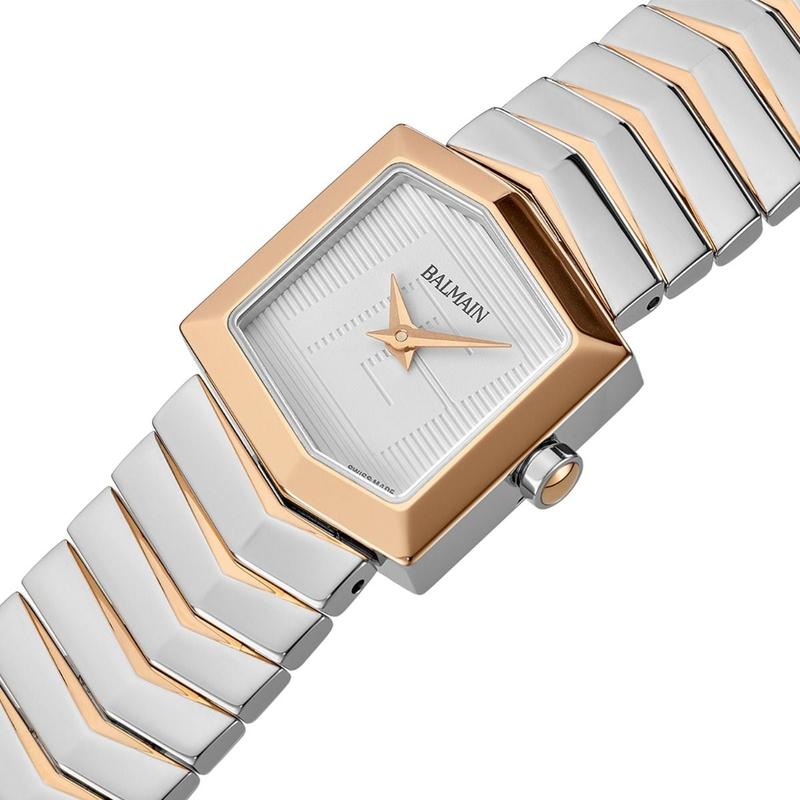 Balmain Taffetas Hexagonal Rose Gold PVD Swiss Quartz Watch