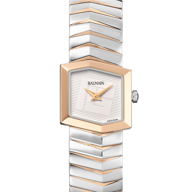 Balmain Taffetas Hexagonal Rose Gold PVD Swiss Quartz Watch