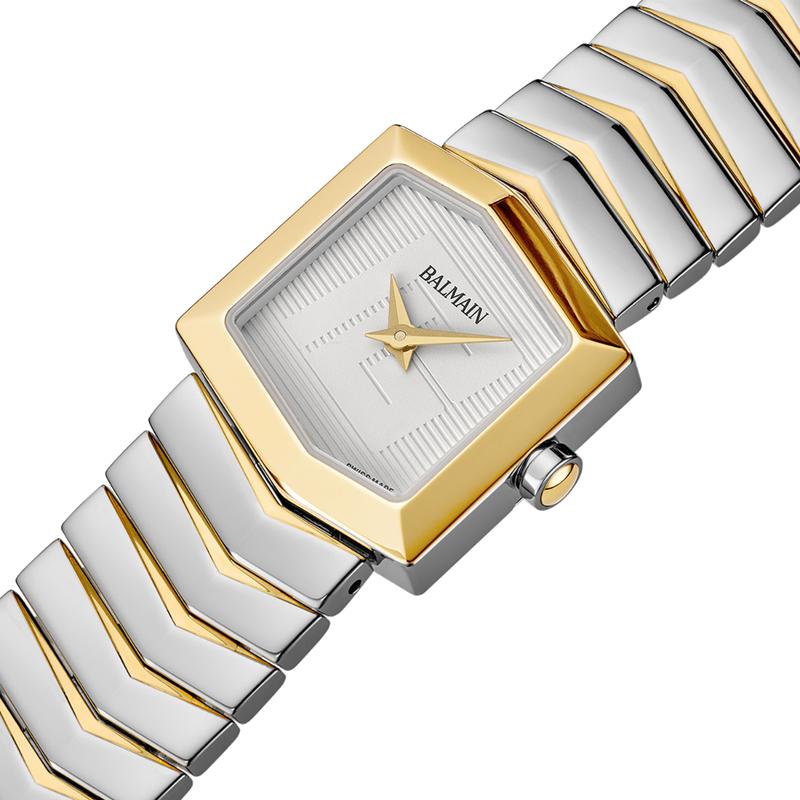 Balmain Taffetas Hexagonal Swiss Quartz Bicolor Watch