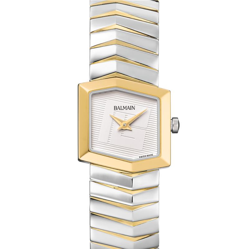 Balmain Taffetas Hexagonal Swiss Quartz Bicolor Watch
