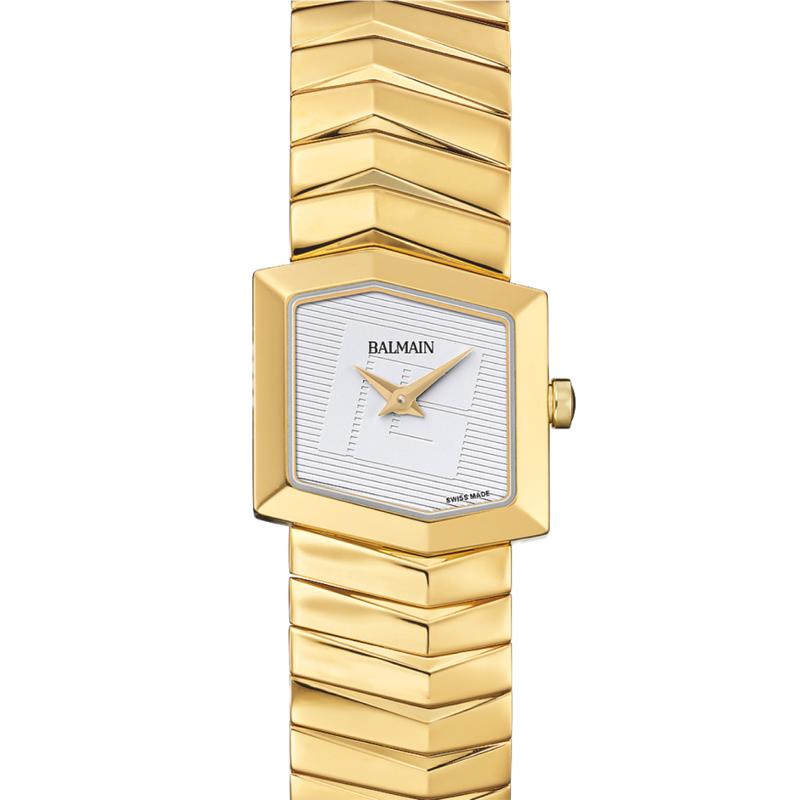 Balmain Taffetas Hexagonal Swiss Quartz Gold PVD Watch