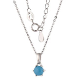 Bella Luna Birthstone Necklace Dec/Turq 6mm