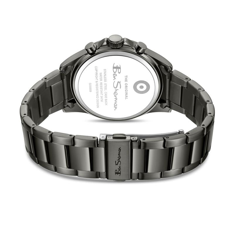 Ben Sherman Men’s Black Chronograph Watch with Navy Dial