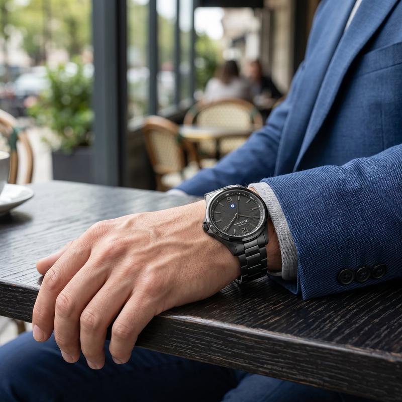 Ben Sherman Men’s Black-Tone Watch with Textured Black Dial