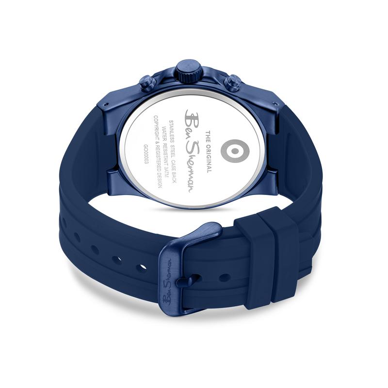 Ben Sherman Men's Blue Chronograph Watch with Blue Silicone Strap