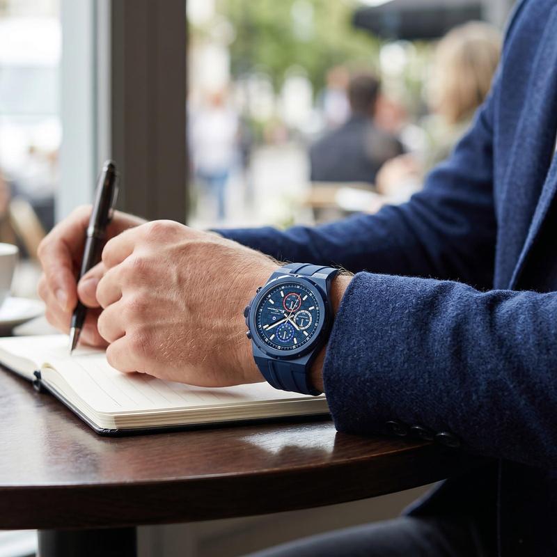 Ben Sherman Men's Blue Chronograph Watch with Blue Silicone Strap