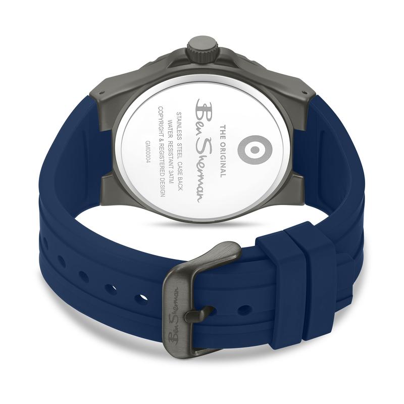 Ben Sherman Men's Blue Silicone Strap Blue Dial Watch