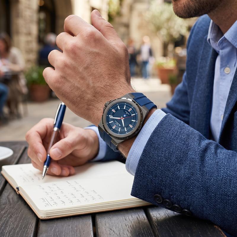 Ben Sherman Men's Blue Silicone Strap Blue Dial Watch