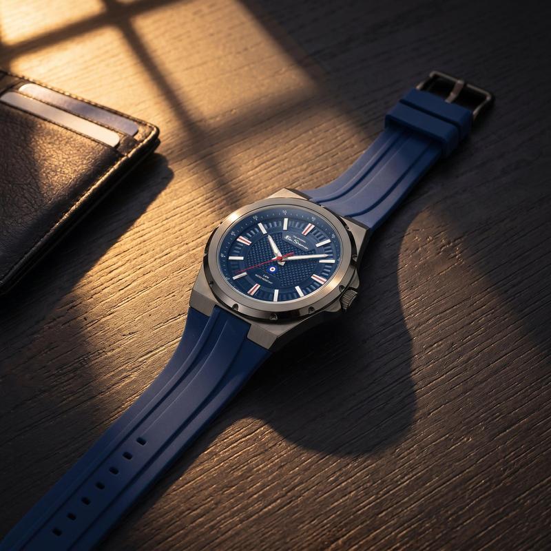 Ben Sherman Men's Blue Silicone Strap Blue Dial Watch