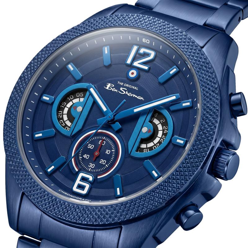 Ben Sherman Men's Blue Stainless Steel Chronograph Watch