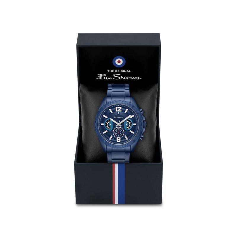 Ben Sherman Men's Blue Stainless Steel Chronograph Watch