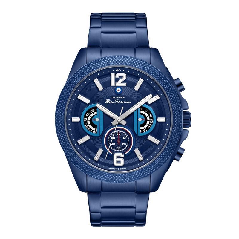 Ben Sherman Men's Blue Stainless Steel Chronograph Watch