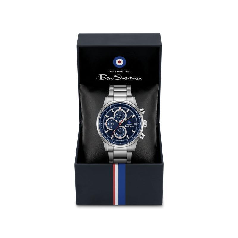 Ben Sherman Men's Stainless Steel Blue Chronograph Watch