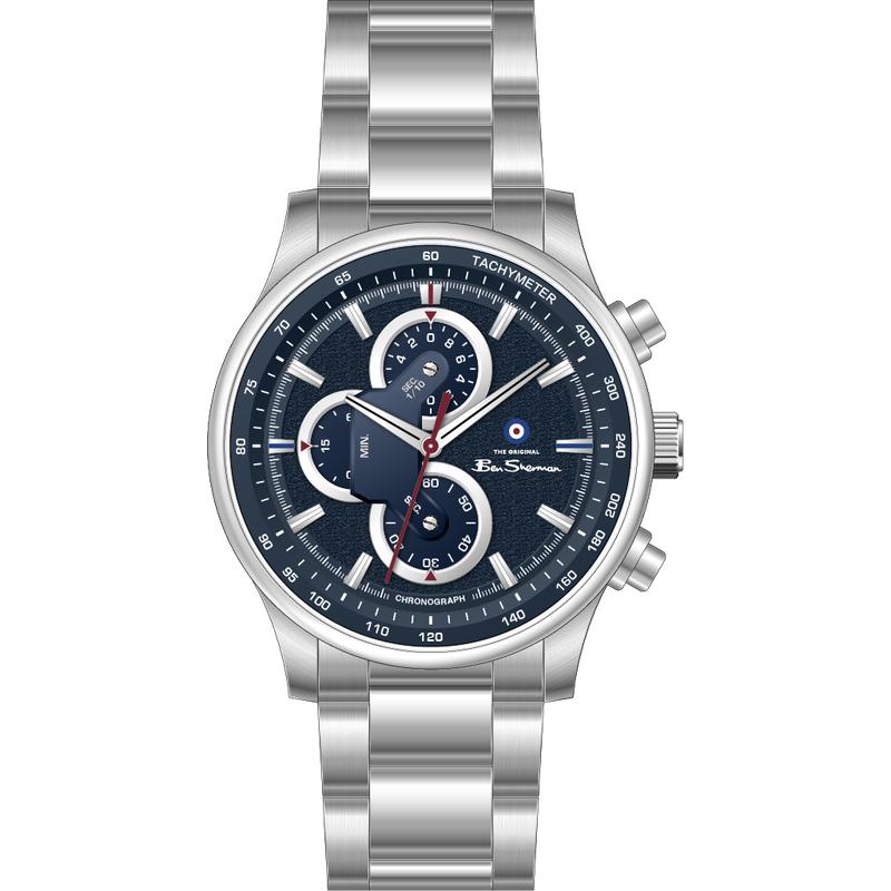 Ben Sherman Men's Stainless Steel Blue Chronograph Watch