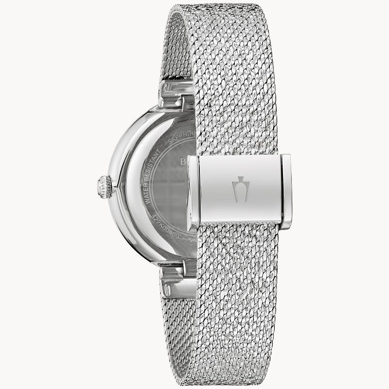 Bulova Dazzling Silver-Tone Crystal Women's Watch