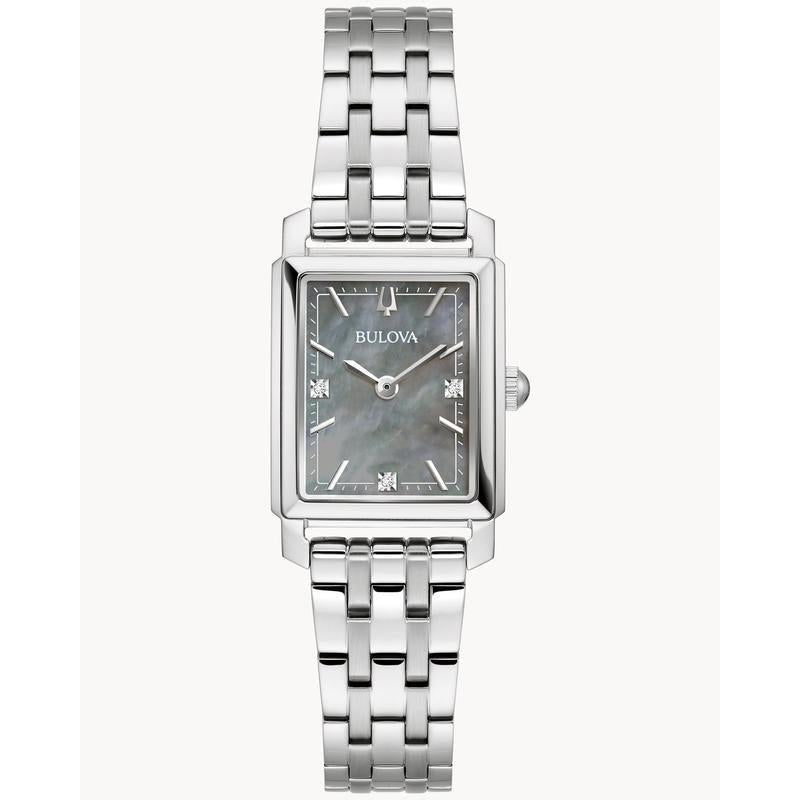 Bulova Sutton Women's Elegant Diamond Gray Dial Stainless Steel Quartz Watch