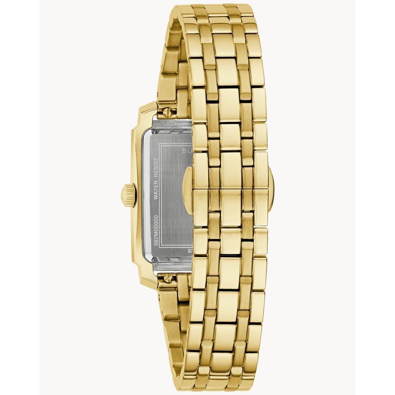 Bulova Sutton Women's Gold-Tone Stainless Steel Rectangular Watch