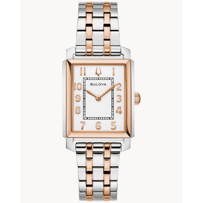 Bulova Sutton Women's Two-Tone Stainless Steel Rectangular Quartz Watc