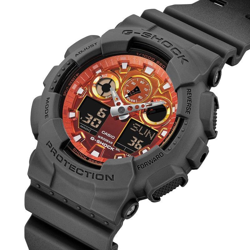 CASIO G-SHOCK ANALOG-DIGITAL - GA-100FL-8ADR