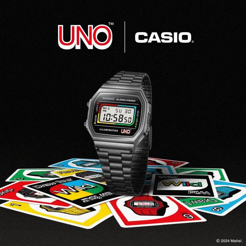 CASIO VINTAGE UNO COLLABORTATION DIGITAL WATCH - A168WEUC-1ADR