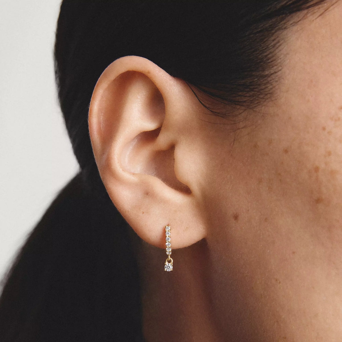 THOMAS SABO White Zirconia Hoop Earrings