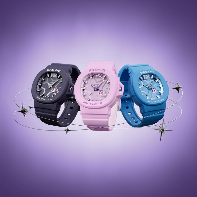 Casio BABY‑G BGA‑10D‑6A Playful Star‑Motif Digital Day‑Display