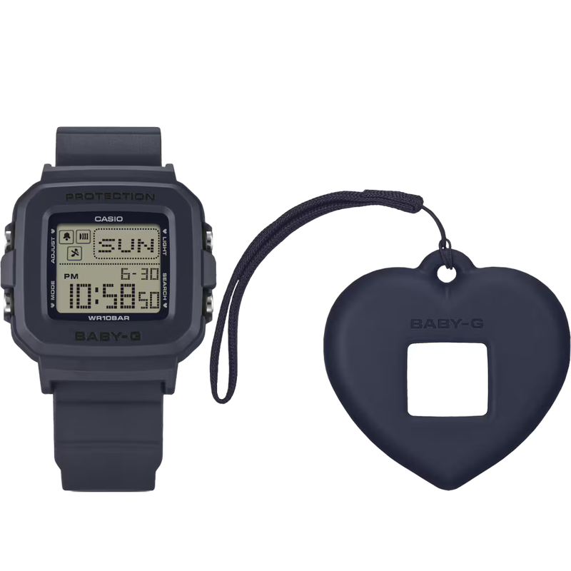 Casio BABY‑G+PLUS Convertible Digital Watch with Heart‑Shaped Holder