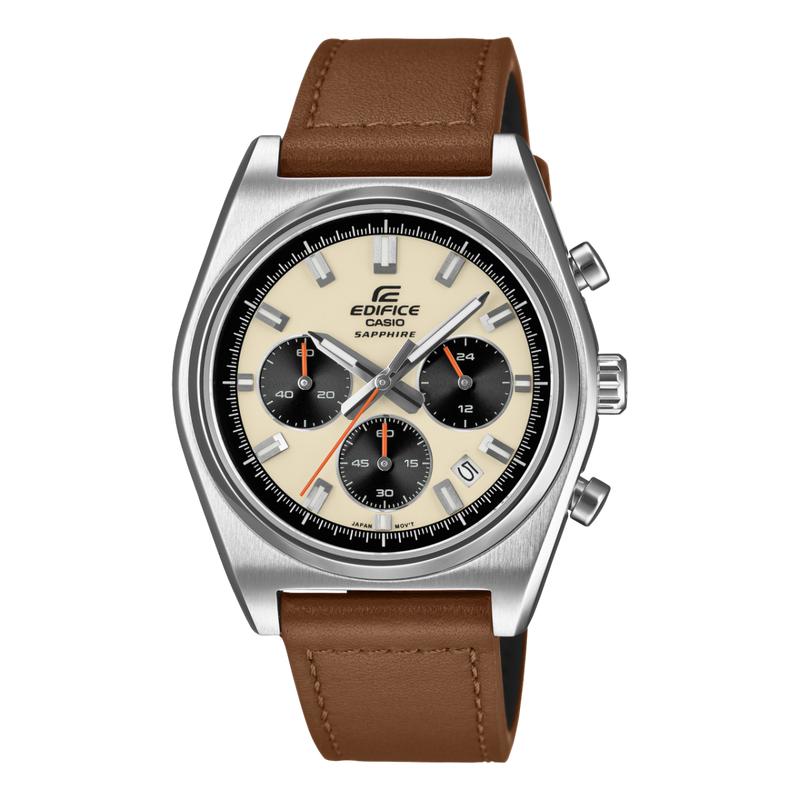 Casio Edifice Leather Chronograph Watch - EFB-730L-7AVUDF