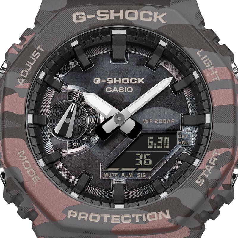 Casio G-Shock Camouflage Carbon Core Guard Analog-Digital Watch - GA-2100CMD-8ADR