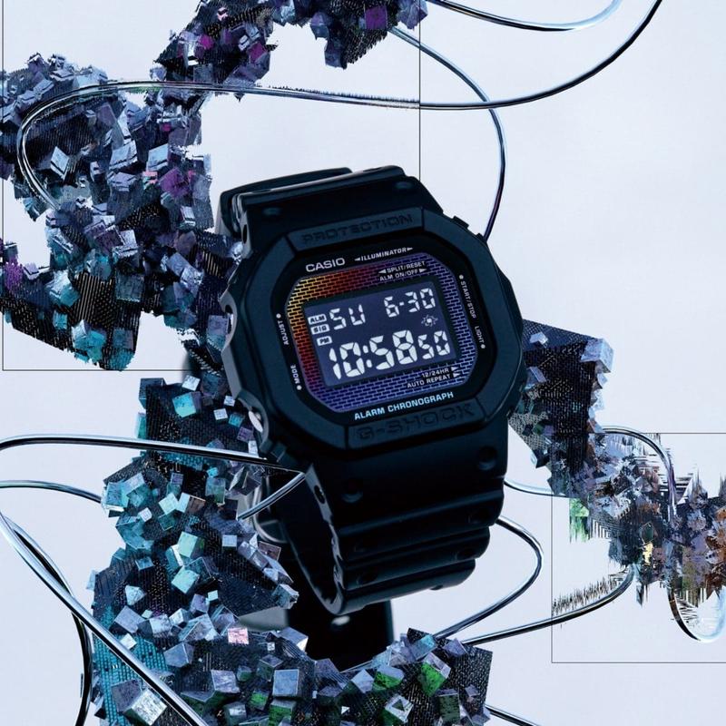 Casio G‑Shock Rainbow Brick Wall Digital Watch - DW-5600RW-1DR