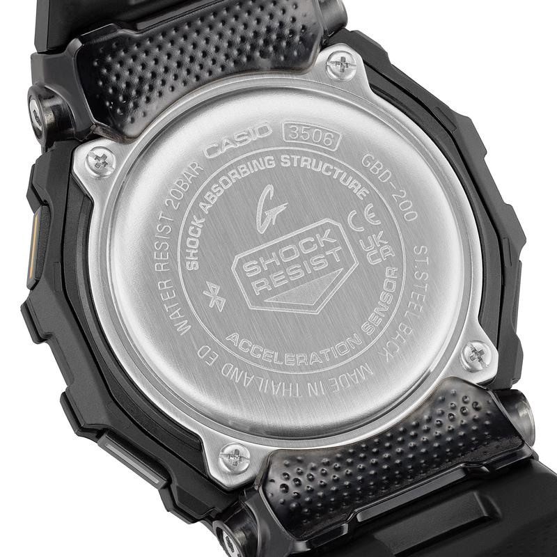 時計 CASIO G-SHOCK GBD-200-1A1JF Casio G‑Shock GBD‑200‑1A1 Sports Fitness Watch – Memory‑Pixel