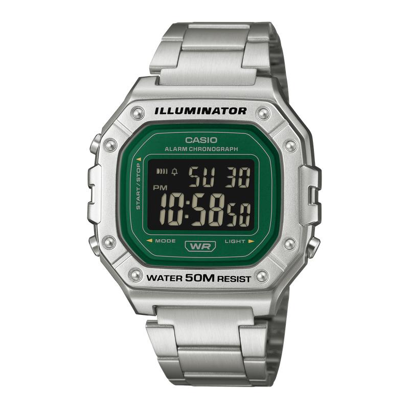 Casio Green Digital Watch - W-218HD-3AVDF