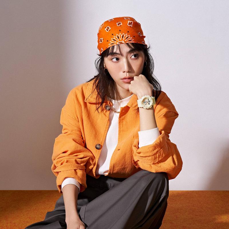 Casio Ivory G-SHOCK Analog-Digital Watch - GMA-S140-7ADR