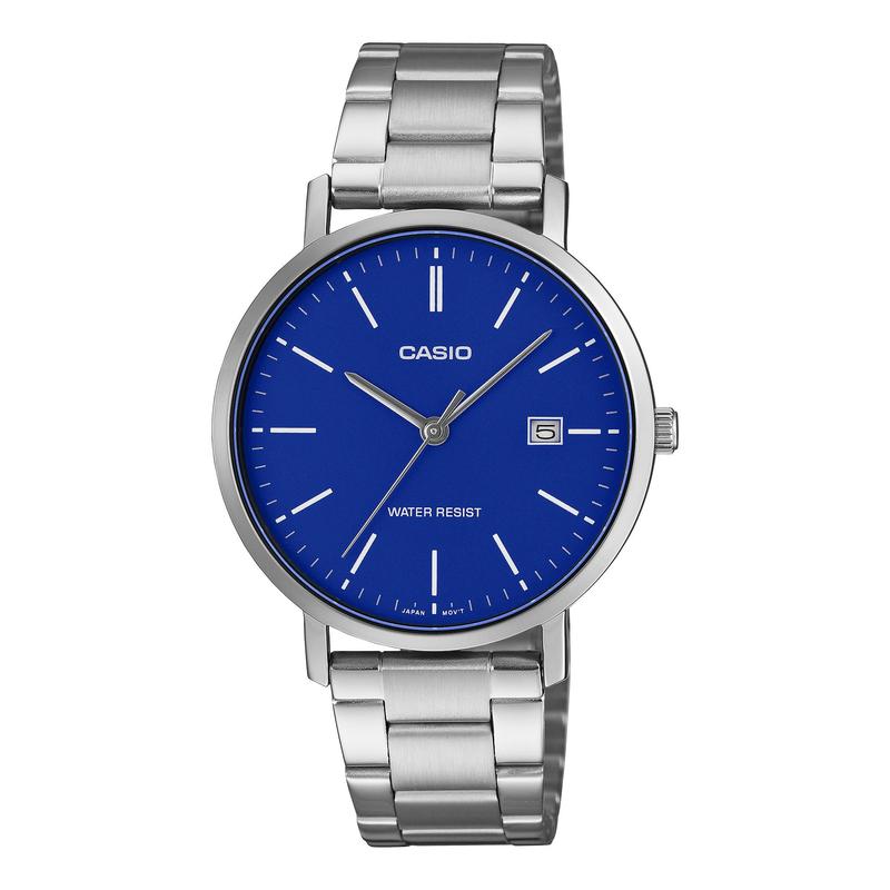 Casio MTP-VT05D-2E Analog Watch Date Display 43mm Stainless Steel