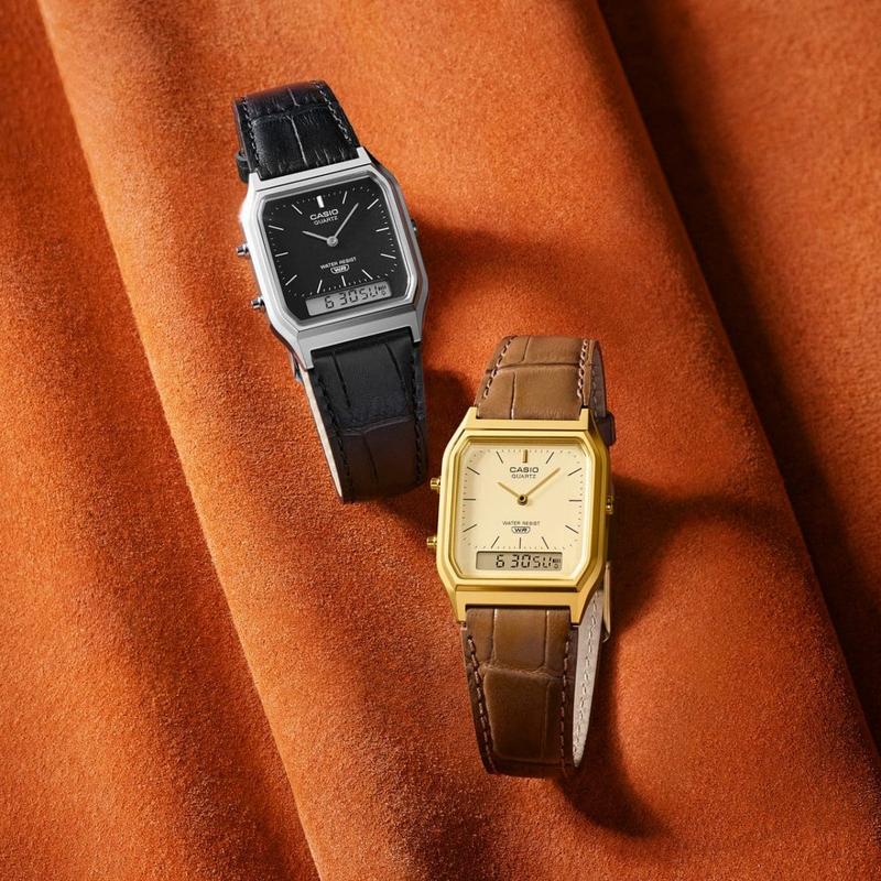 Casio Vintage Gold Analog-Digital Watch - AQ-230EGL-9ADF