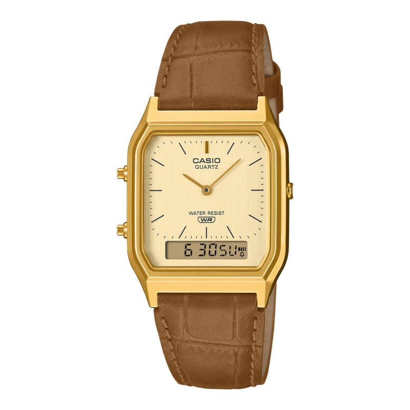 Casio Vintage Gold Analog-Digital Watch - AQ-230EGL-9ADF