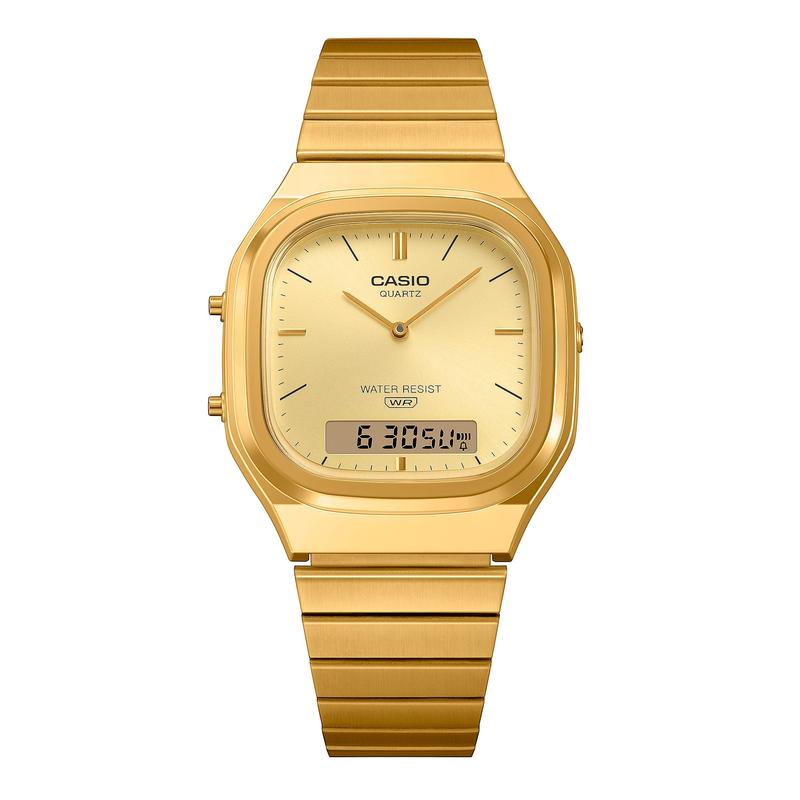 Casio Vintage Gold Analog-Digital Watch - AQ-240EG-9ADF