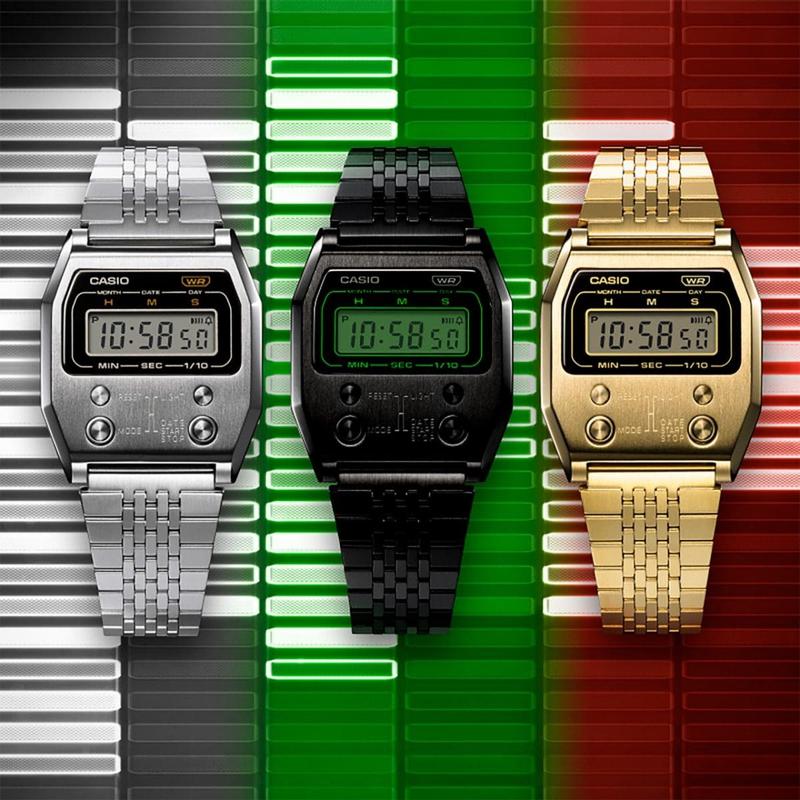 Casio Vintage Gold Full-Metal Digital Watch - A1100G-5DF
