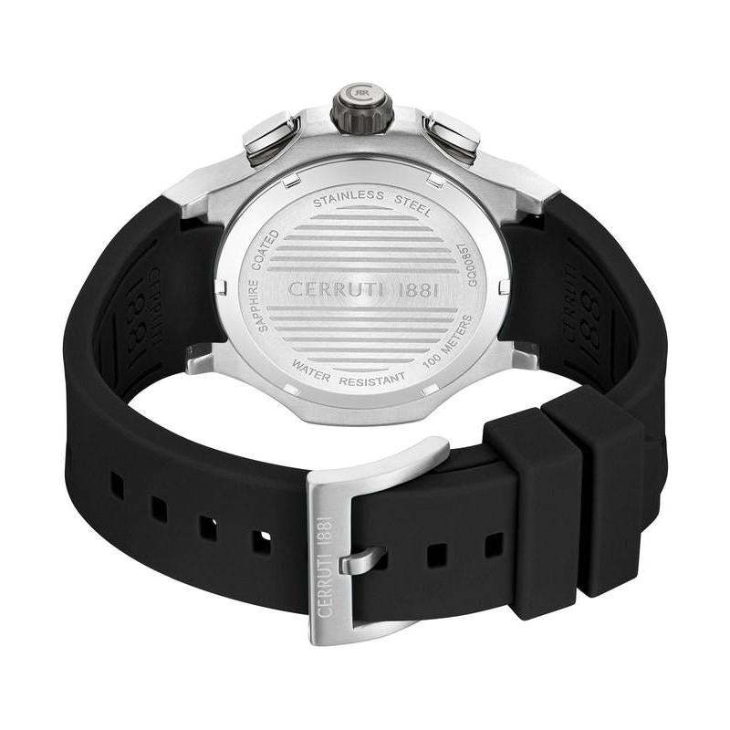 Cerruti 1881 Lucardo Men's Black Silicone Quartz Watch