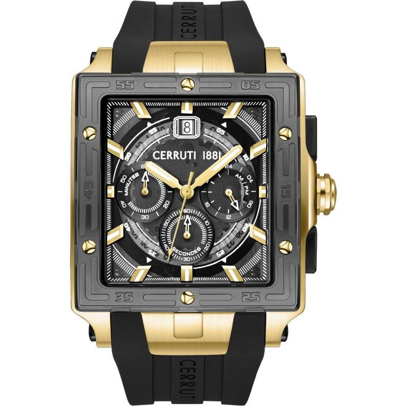 Cerruti 1881 Odissea Quartz Watch Black Dial CIWGO0072404
