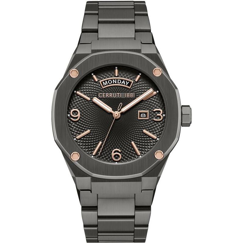 レザエル　SEC Cerruti 1881 Razzuolo Black Quartz Men's Watch