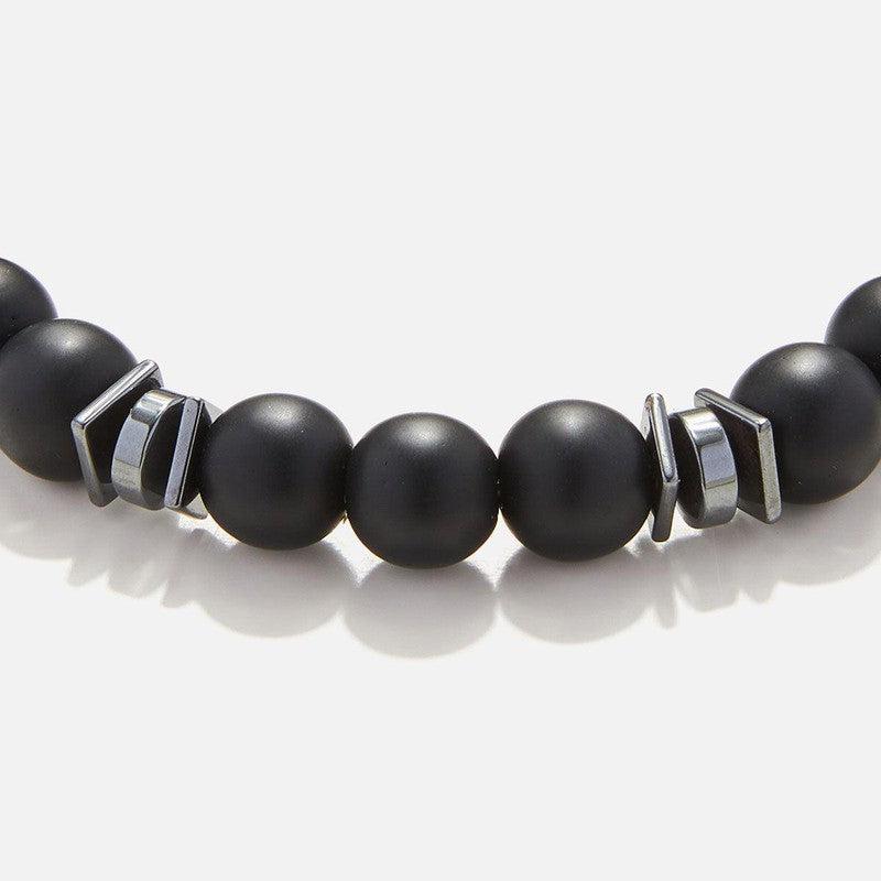 Chrysostomos Handmade Bracelet with Onyx & Hematite