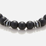 Chrysostomos Handmade Bracelet with Onyx & Hematite