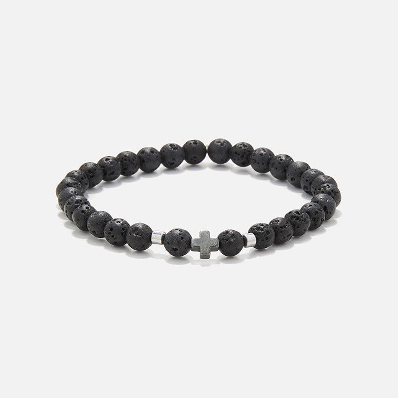 Chrysostomos Handmade Bracelet with Onyx & Hematite