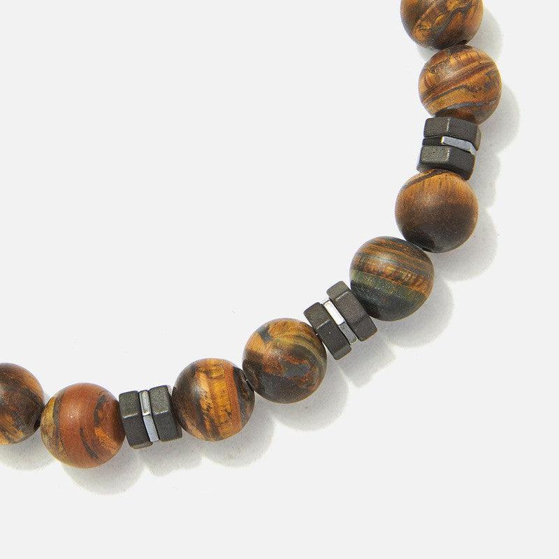 Chrysostomos Handmade Bracelet with Tiger's Eye