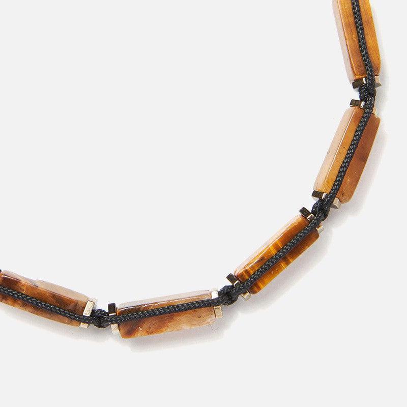 Chrysostomos Handmade Knitted Bracelet with Tigers Eye