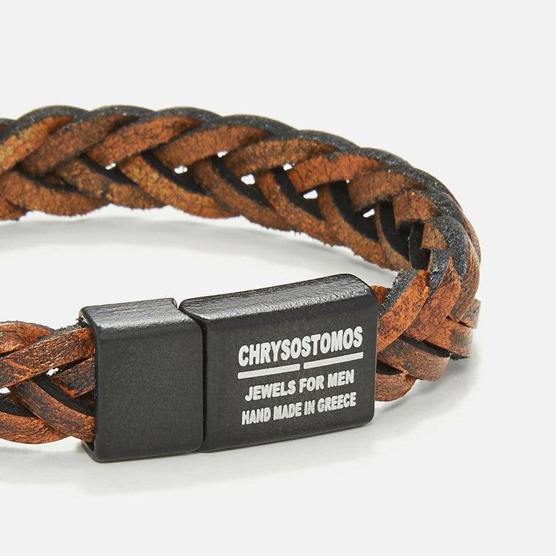 Chrysostomos Handmade Leather Bracelet