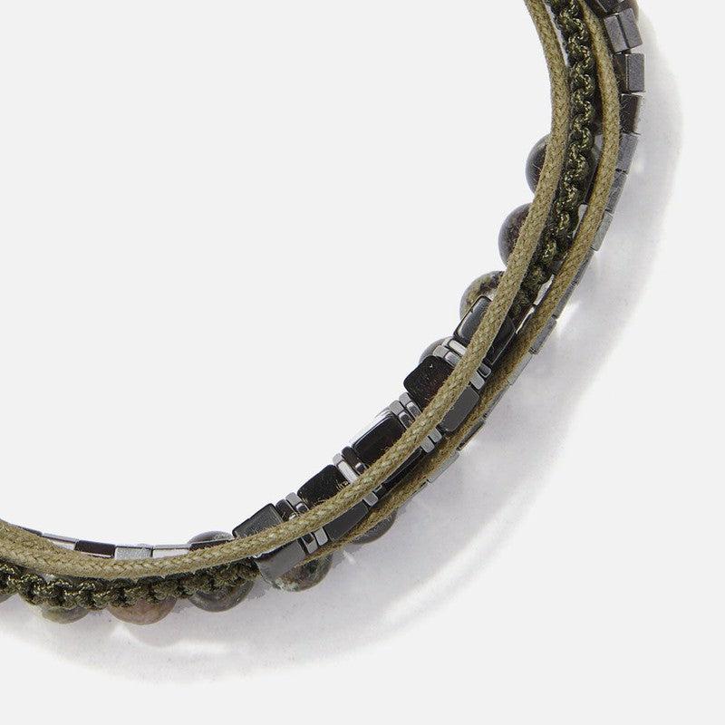 Chrysostomos Handmade Multi-Line Bracelet with Agate
