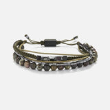 Chrysostomos Handmade Multi-Line Bracelet with Agate