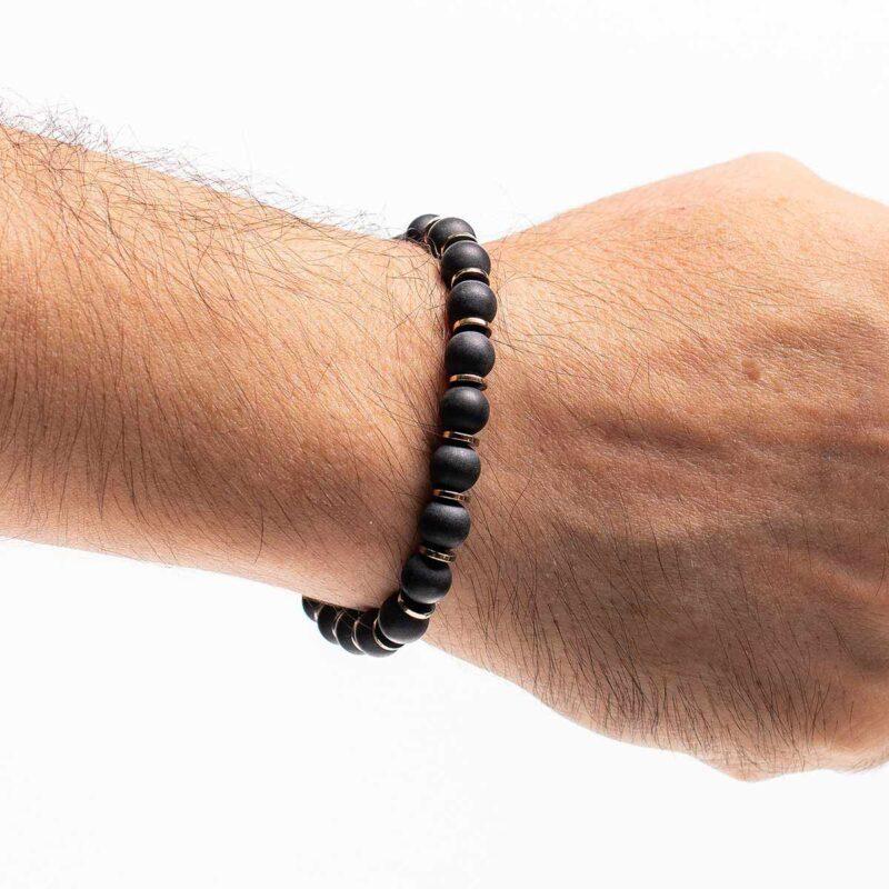Chrysostomos Handmade Onyx Men's Bracelet